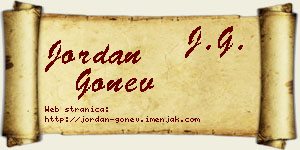 Jordan Gonev vizit kartica